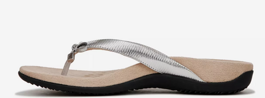 Vionic Women's Bella Toe Post Sandals Aluminium