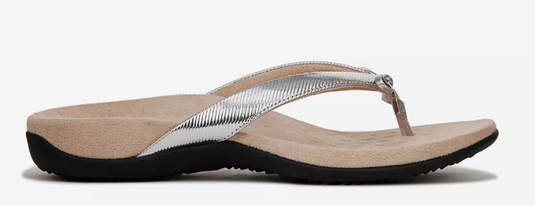 Vionic Women's Bella Toe Post Sandals Aluminium Vionic Women's Bella Toe Post Sandals Aluminium