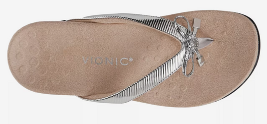 Vionic Women's Bella Toe Post Sandals Aluminium Vionic Women's Bella Toe Post Sandals Aluminium