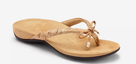 Vionic Women's Bella Toe Post Sandal Gold Cork Vionic Women's Bella Toe Post Sandal Gold Cork