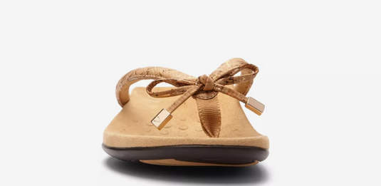 Vionic Women's Bella Toe Post Sandal Gold Cork Vionic Women's Bella Toe Post Sandal Gold Cork