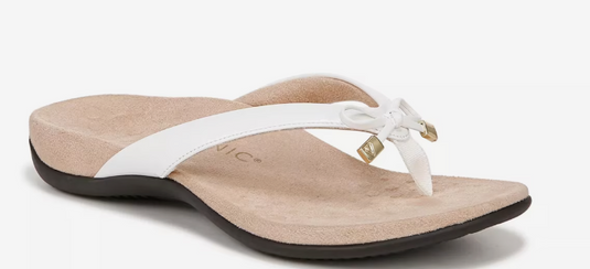 Vionic Women's Bella Toe Post Sandal White Vionic Women's Bella Toe Post Sandal White