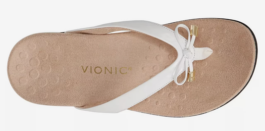 Vionic Women's Bella Toe Post Sandal White Vionic Women's Bella Toe Post Sandal White