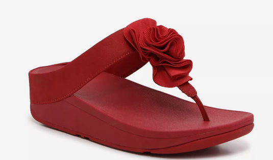FitFlop Women's Florrie Wedge Sandal Red