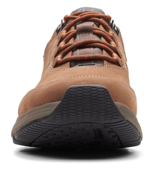 Clarks Men's Wave2.0 Tie Dark Tan Leather Clarks Men's Wave2.0 Tie Dark Tan Leather