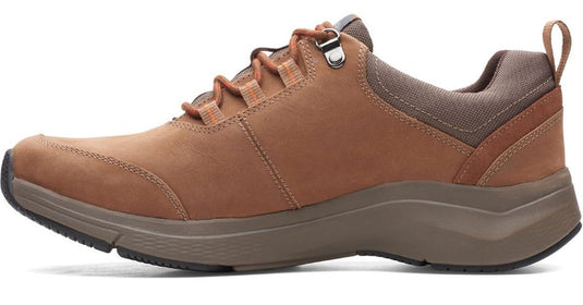 Clarks Men's Wave2.0 Tie Dark Tan Leather Clarks Men's Wave2.0 Tie Dark Tan Leather