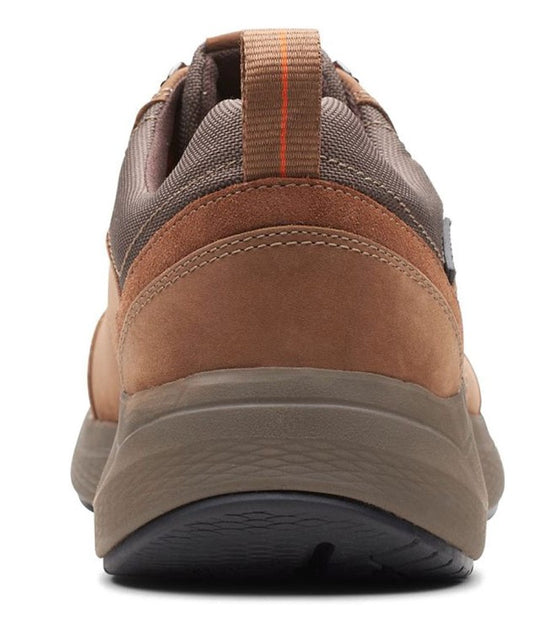 Clarks Men's Wave2.0 Tie Dark Tan Leather Clarks Men's Wave2.0 Tie Dark Tan Leather