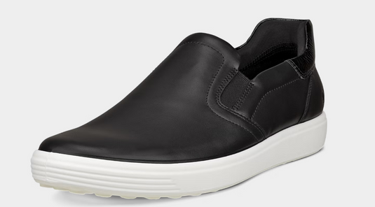 ECCO Women's soft 7 Leather Slip-In Shoe Black