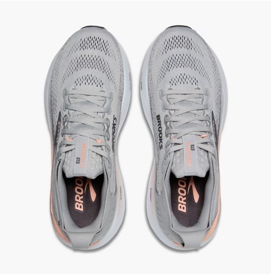 Brooks Women's Adrenaline GTS 25 Sneaker Grey/Blackened Pearl/Coral Brooks Women's Adrenaline GTS 25 Sneaker Grey/Blackened Pearl/Coral