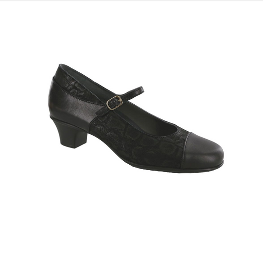 SAS Women's Isabel Mary Jane Pump Black/Snake SAS Women's Isabel Mary Jane Pump Black/Snake