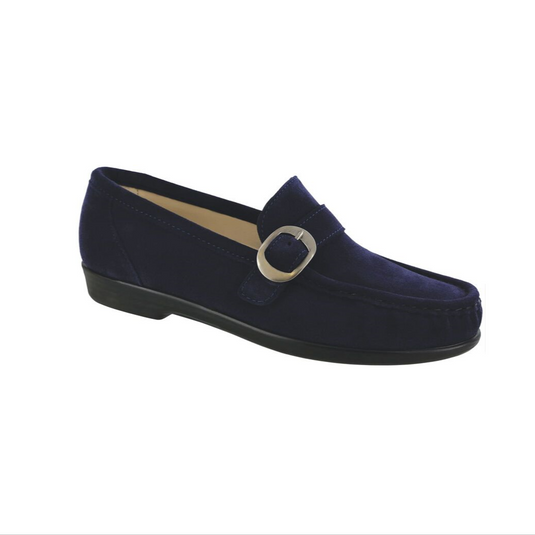 SAS Women's Lara Slip On Loafer Navy Suede SAS Women's Lara Slip On Loafer Navy Suede