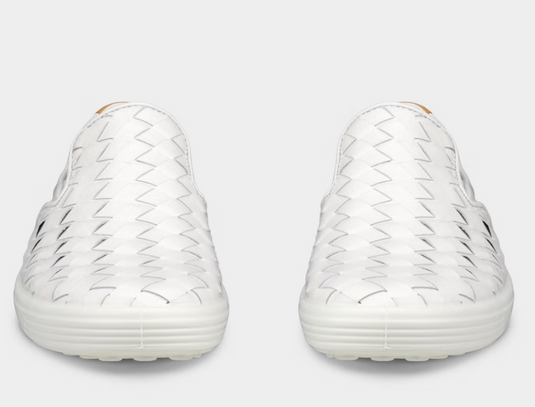 Ecco Women's Soft 7 Woven Slip-On White Ecco Women's Soft 7 Woven Slip-On White