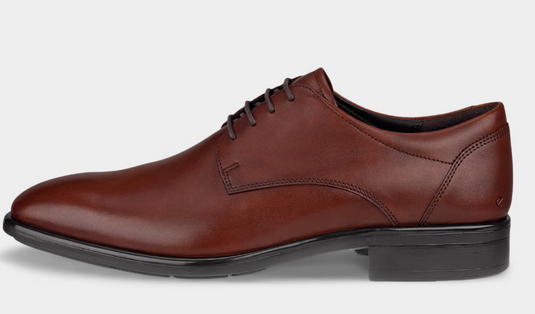 ECCO Men's City Tray Leather Derby Shoe Cognac