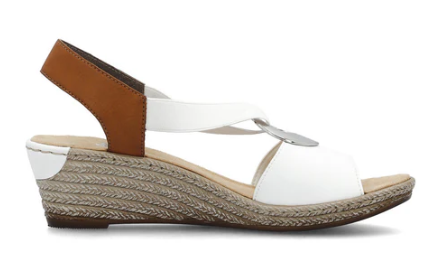 Rieker Women's Fanni H6 Sandals White Combination Rieker Women's Fanni H6 Sandals White Combination