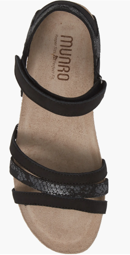 Munro Women's Summer Sandal Black Combo Munro Women's Summer Sandal Black Combo