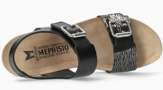Mephisto Women's Lissandra Wedge Sandals Black Zebra Mephisto Women's Lissandra Wedge Sandals Black Zebra