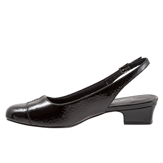 Trotters Women's Dea Slingback Sandals Black Snake