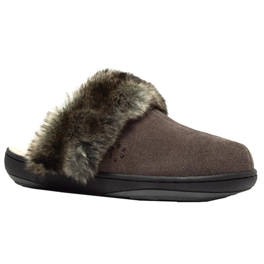 Tempur-Pedic Womens Kensley Scuff Slippers Charcoal