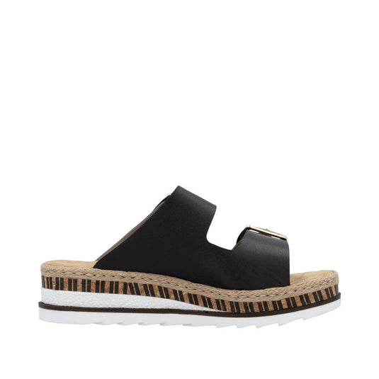 Rieker Women's Regina V7955 Slide Sandal Black Rieker Women's Regina V7955 Slide Sandal Black