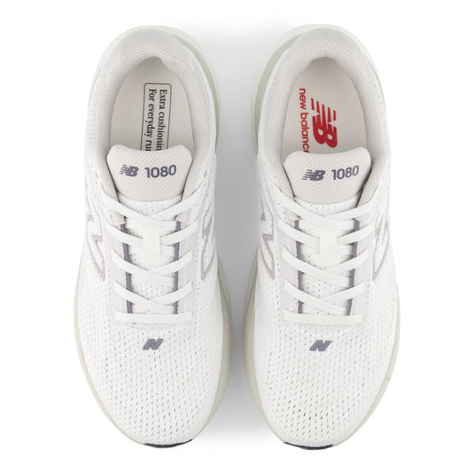 New Balance Women's 1080v15 Sneaker White/Grey New Balance Women's 1080v15 Sneaker White/Grey