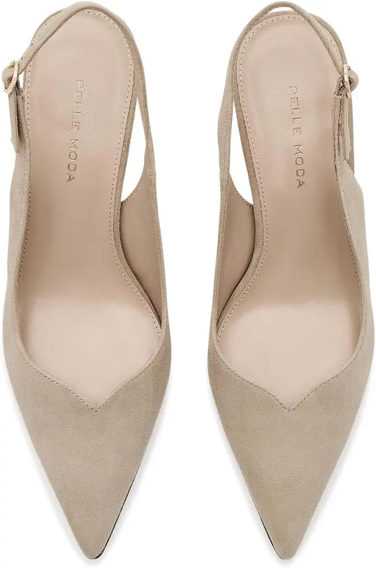 Pelle Moda Women's Janah Slingback Sandal Mushroom Pelle Moda Women's Janah Slingback Sandal Mushroom