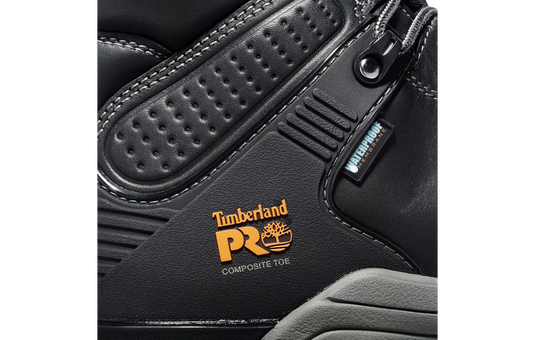 Timberland Men's PRO® Hypercharge 6" Comp Toe Work Boots Black Full-Grain Timberland Men's PRO® Hypercharge 6" Comp Toe Work Boots Black Full-Grain