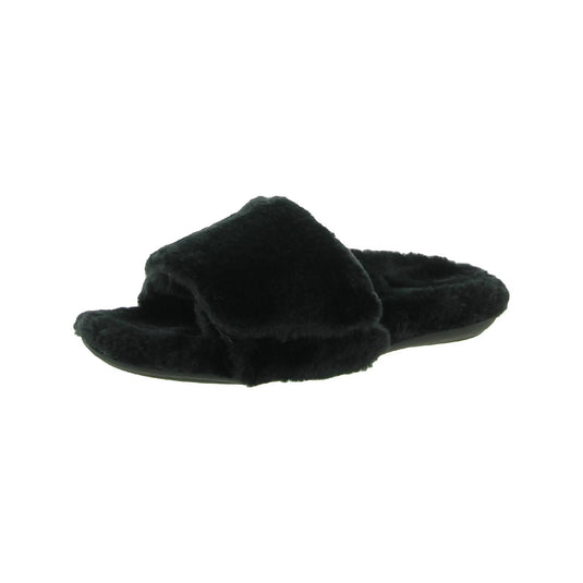 Vionic Womens Dream Flats Slide Slippers Black Vionic Womens Dream Flats Slide Slippers Black