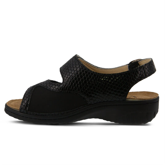 Spring Step Flexus Women's Aksamala Slingback Sandals Black Patent Spring Step Flexus Women's Aksamala Slingback Sandals Black Patent