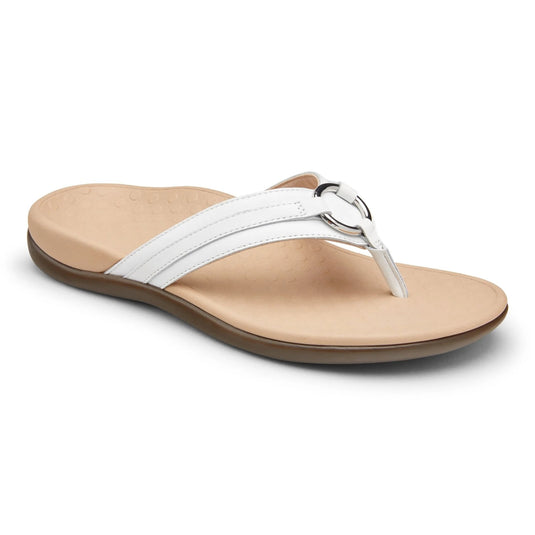 Vionic Women's Aloe Smooth Toe Post Sandal White Vionic Women's Aloe Smooth Toe Post Sandal White