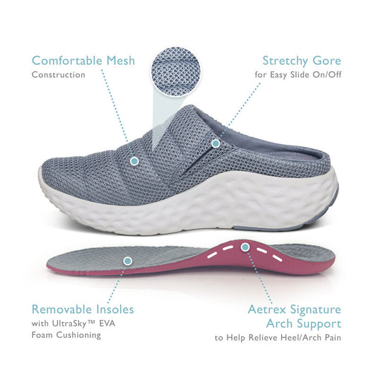 Aetrex Women's Harley Slip-On Sneakers Blue Aetrex Women's Harley Slip-On Sneakers Blue