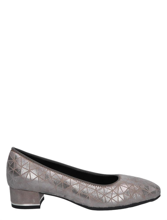 Ara Women's Graz Block Heel Moon Silver Ara Women's Graz Block Heel Moon Silver