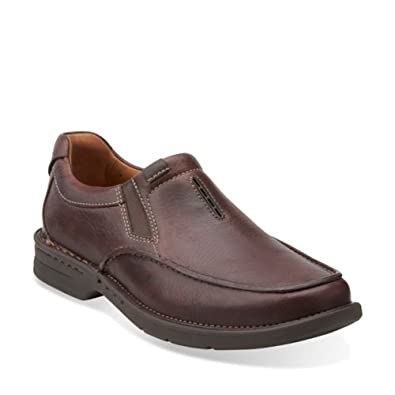 Clarks Men's Untilary Easy Slip-On Loafer Brown Leather