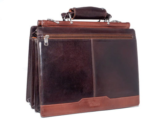 VA Smith Leather Office Bag Brown Croc VA Smith Leather Office Bag Brown Croc