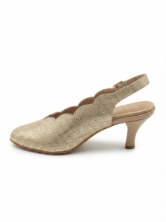 Beautifeel Valentina Oro Leo satinato print suede