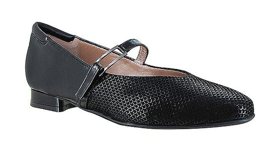 Beautifeel Women's Caroline Black Shiny Scale Print Suede Beautifeel Women's Caroline Black Shiny Scale Print Suede