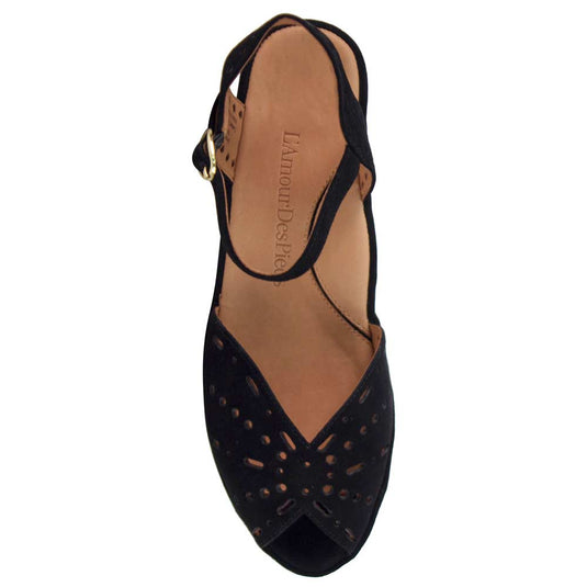 L'Amour Des Pieds Women's Brenn Sandals Black Suede L'Amour Des Pieds Women's Brenn Sandals Black Suede