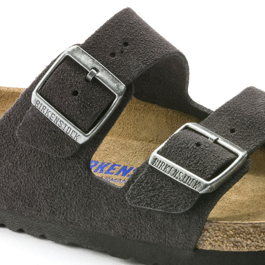 Birkenstock Sandals Arizona Velvet Gray Suede Leather