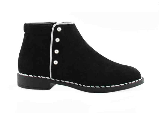 Beautifeel Women's Marlowe Black Seude with White Combi Beautifeel Women's Marlowe Black Seude with White Combi