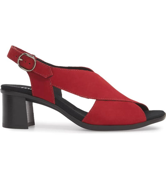 Munro Women's Laine Sling Back Sandals Red Nubuck Munro Women's Laine Sling Back Sandals Red Nubuck