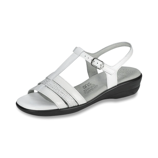 SAS Women's Capri T-Strap Sandal White Multi SAS Women's Capri T-Strap Sandal White Multi