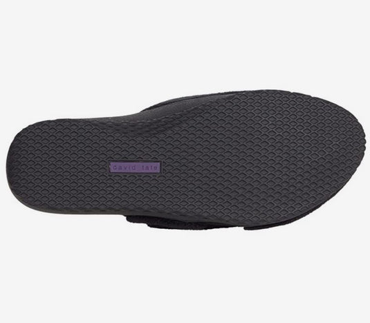 David Tate Women's Cuddle Slippers Black Terry Cloth David Tate Women's Cuddle Slippers Black Terry Cloth