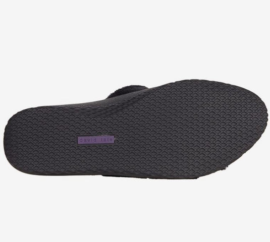 David Tate Women's Cozy Slippers Black Terry Cloth David Tate Women's Cozy Slippers Black Terry Cloth