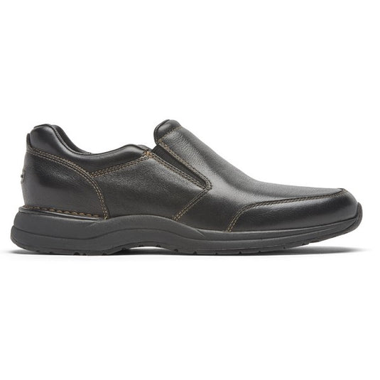Rockport Men's Edge Hill 2 Double Gore Slip-on Black Leather Rockport Men's Edge Hill 2 Double Gore Slip-on Black Leather