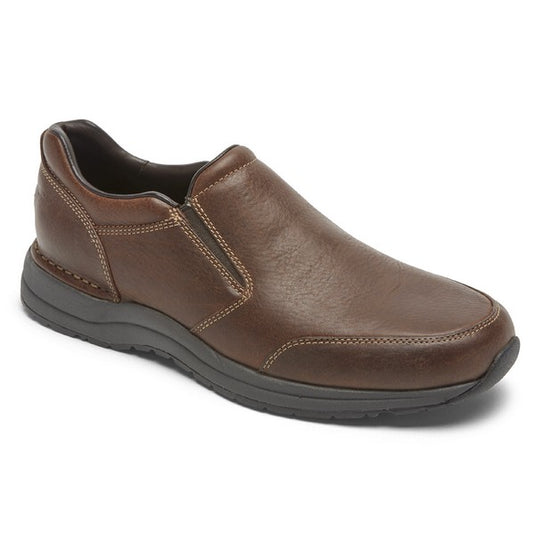 Rockport Men's Edge Hill 2 Double Gore Slip-on Light Brown Leather Rockport Men's Edge Hill 2 Double Gore Slip-on Light Brown Leather