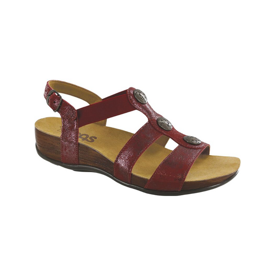 SAS Women's Clover T-Strap Sandal Cabernet SAS Women's Clover T-Strap Sandal Cabernet