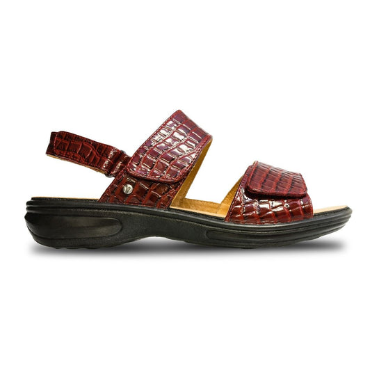 Revere Women's Como Back Strap Sandals Red Croc Revere Women's Como Back Strap Sandals Red Croc
