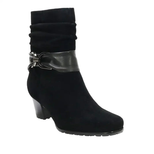 David Tate Women's  Corona Leather Boot  Black Suede David Tate Women's  Corona Leather Boot  Black Suede