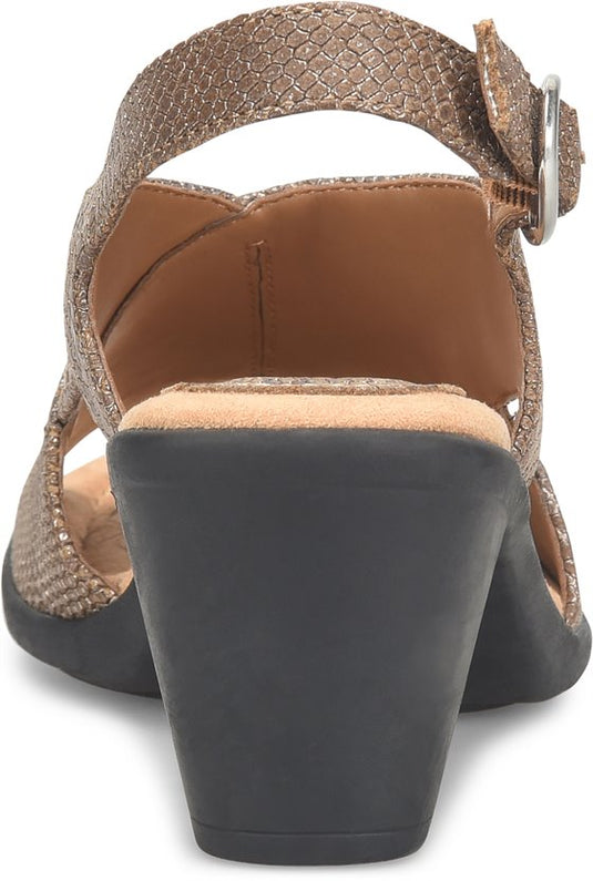 Comfortiva Women's Katara Back Strap Sandal Taupe Metallic Comfortiva Women's Katara Back Strap Sandal Taupe Metallic