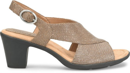 Comfortiva Women's Katara Back Strap Sandal Taupe Metallic Comfortiva Women's Katara Back Strap Sandal Taupe Metallic