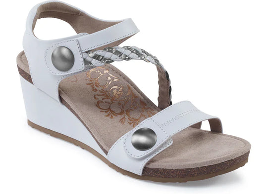 Aetrex Women's Naya Wedge Sandal White Aetrex Women's Naya Wedge Sandal White